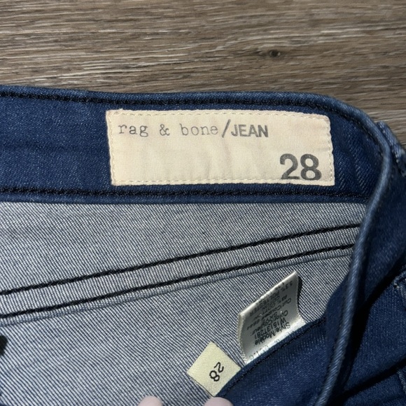 Rag & Bone High Rise Blue Skinny Jeans - Size 28in - Picture 3 of 8